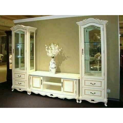lemari tv , buffet tv lemari hias duco jati