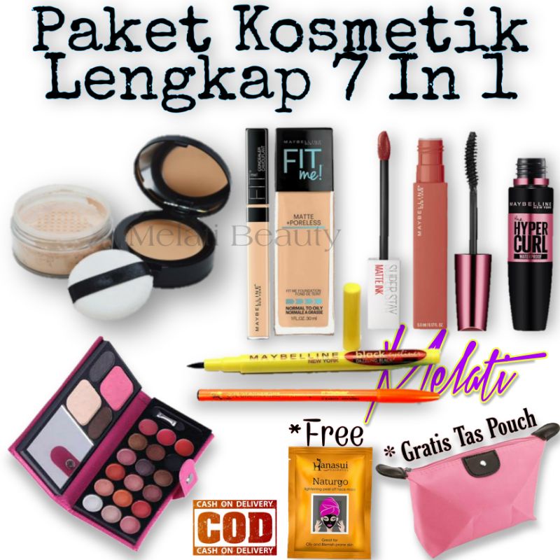 Paket Kosmetik Lengkap 7 In 1 / Paket Kosmetik Terlaris / Makeup Kecantikan / Kecantikan / Kosmetik / Paket Kosmetik Murah