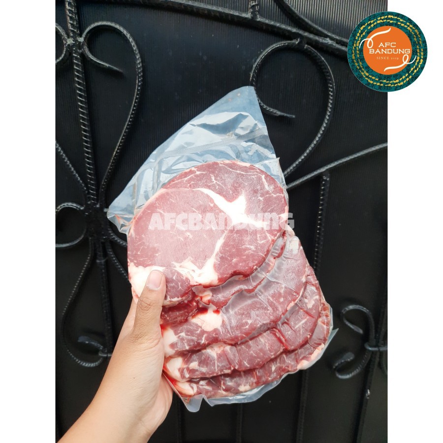 

Daging Sapi Sirloin FAT Steak 1kg Sirloin Beef Steak (5 Steak x 200gr)