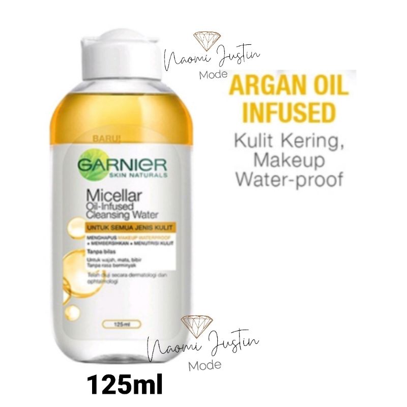 C Garnier Micellar Water Oil Infused Skin Care 125 ml (Pembersih Wajah Dan Makeup Waterproof)