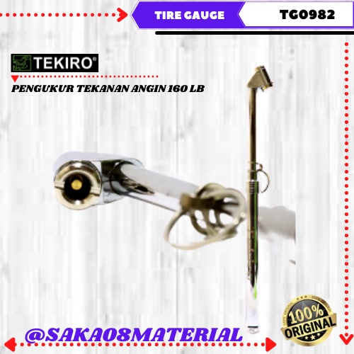 Grosir Tire Pressure Gauge 160 Lb/In Tipe TG0982 Tekiro Original Terbaru / Alat Ukur Tekanan Angin B