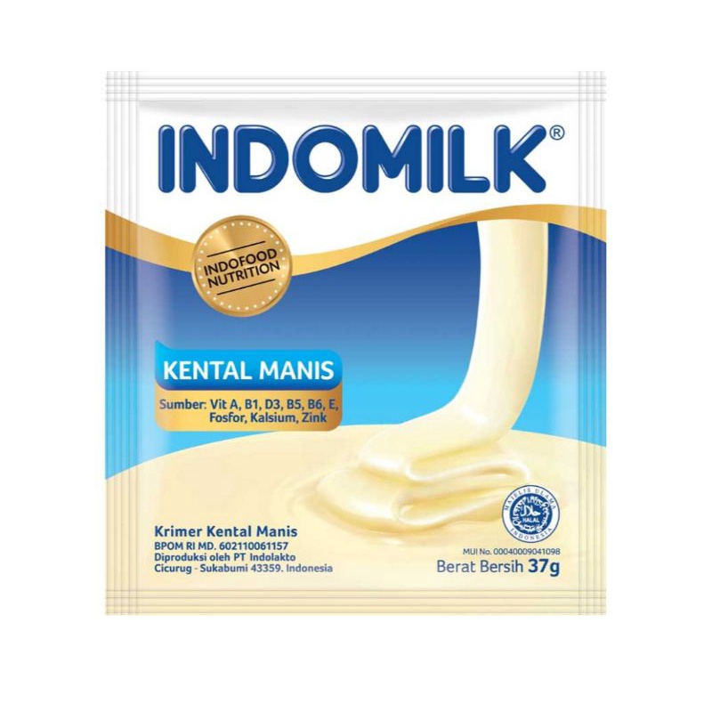 

SUSU KENTAL MANIS INDOMILK 37gr Susu Krimer Kental Manis SACHET