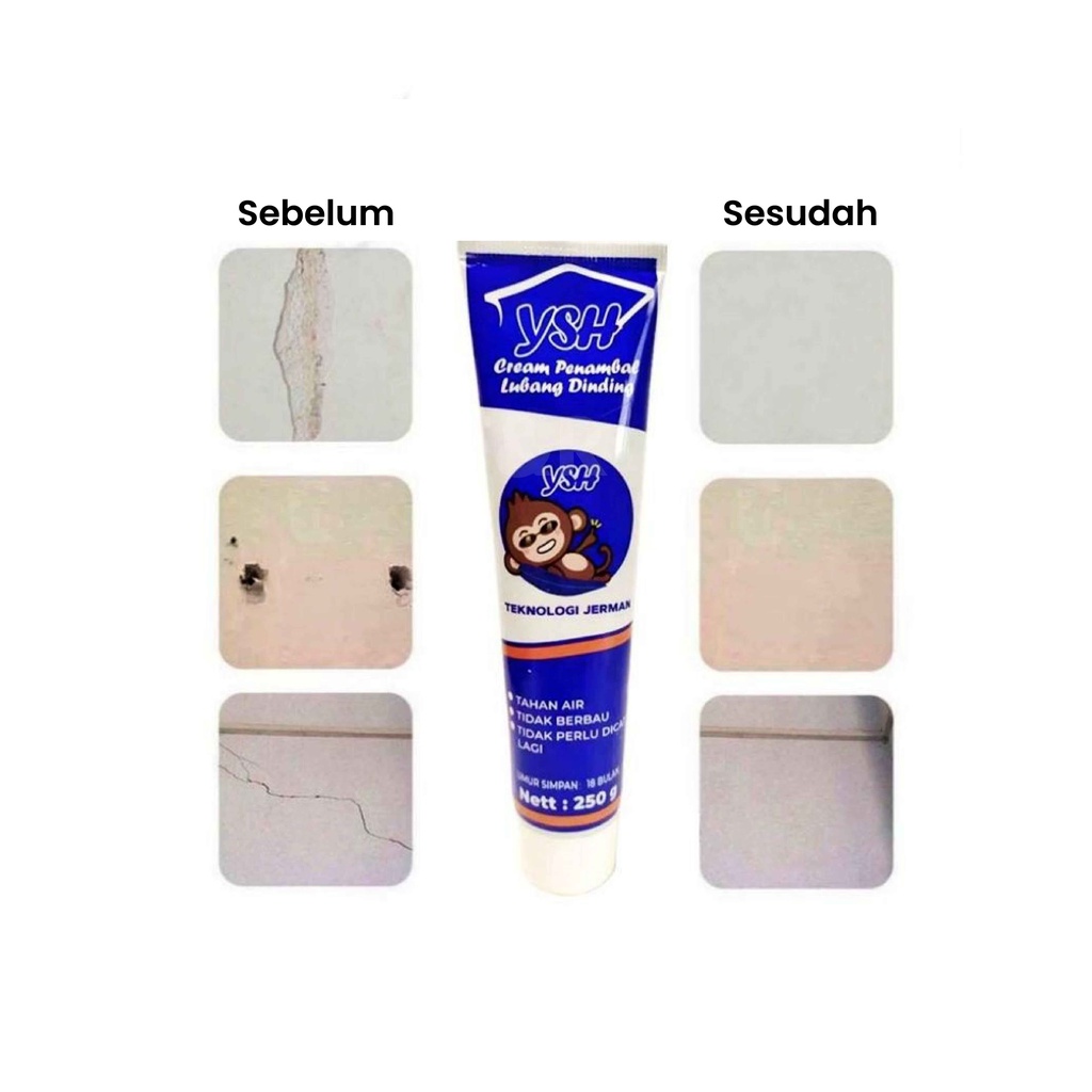 Dempul Tembok Krim Penambal Dinding Wall Repair Pasta Dempul Cream Penutup Dinding Waterproof 3 in 1