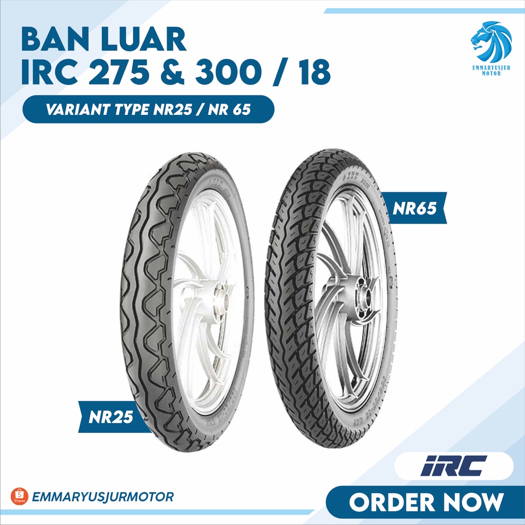 BAN LUAR MOTOR RX KING IRC NR 65 NR 25 275 DAN 300 Ring 18  BAN DEPAN DAN BELAKANG Tubetype