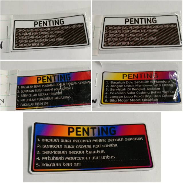 Sticker printing PENTING!