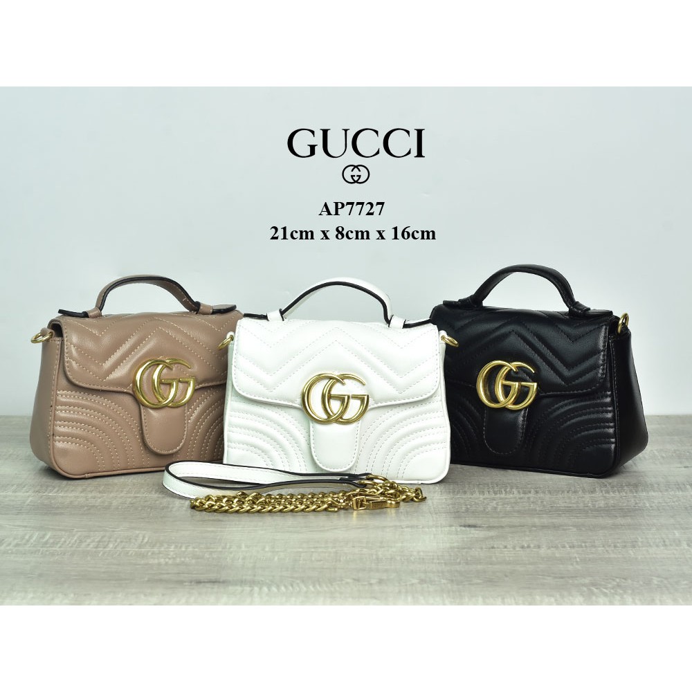 Supplier Tas Branded Tas Gucci GG Marmont Matelasse Top Handle Mini Semi Premium AP7727