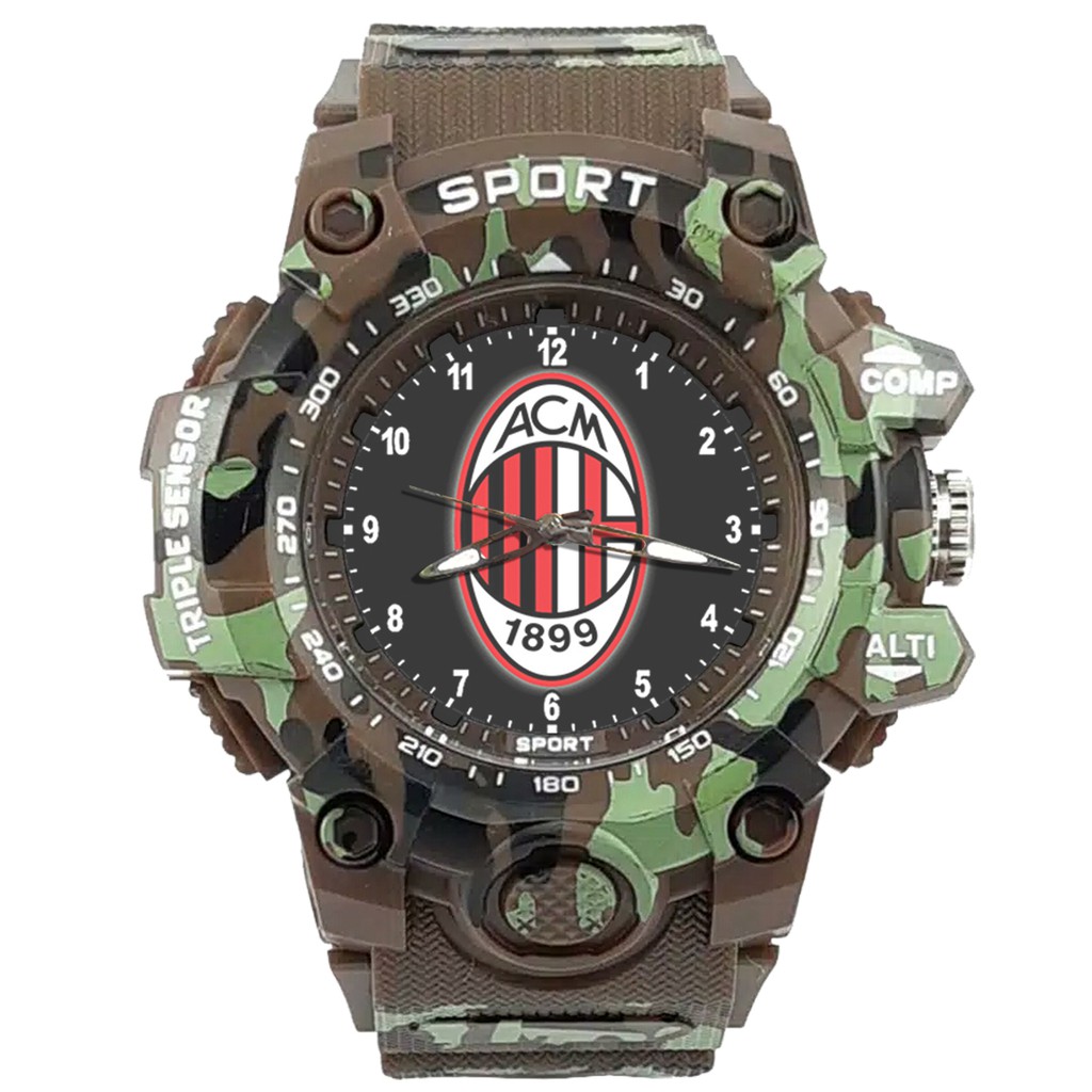 (ISTIMEWA BOSSQUE) JAM CUSTOMMILAN STRAP ARMY - 5 Warna