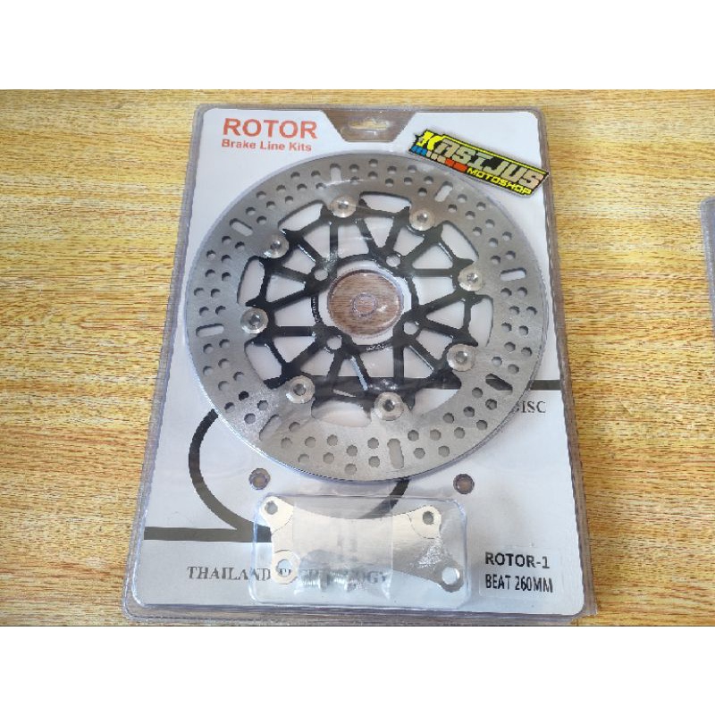 disc rotor 260 mm untuk beat vario scoopy plus breket kaliper standar