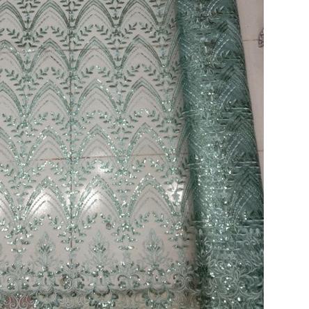 ☼ Kain Tile Spider Payet / Kain Tile Payet sepenggel / Bahan Brokat Kebaya ☆