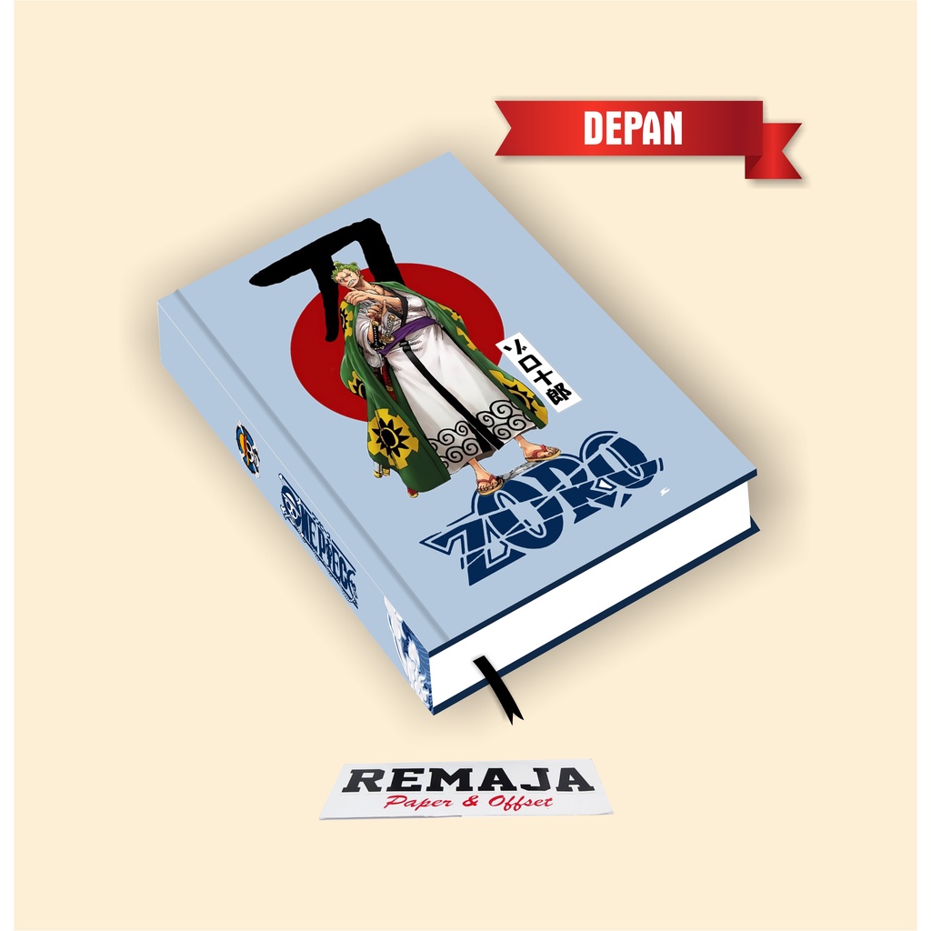 

Pocket Book/Notebook Hardcover One Piece ZORO A6&A5 / Buku Tulis Catatan Notes
