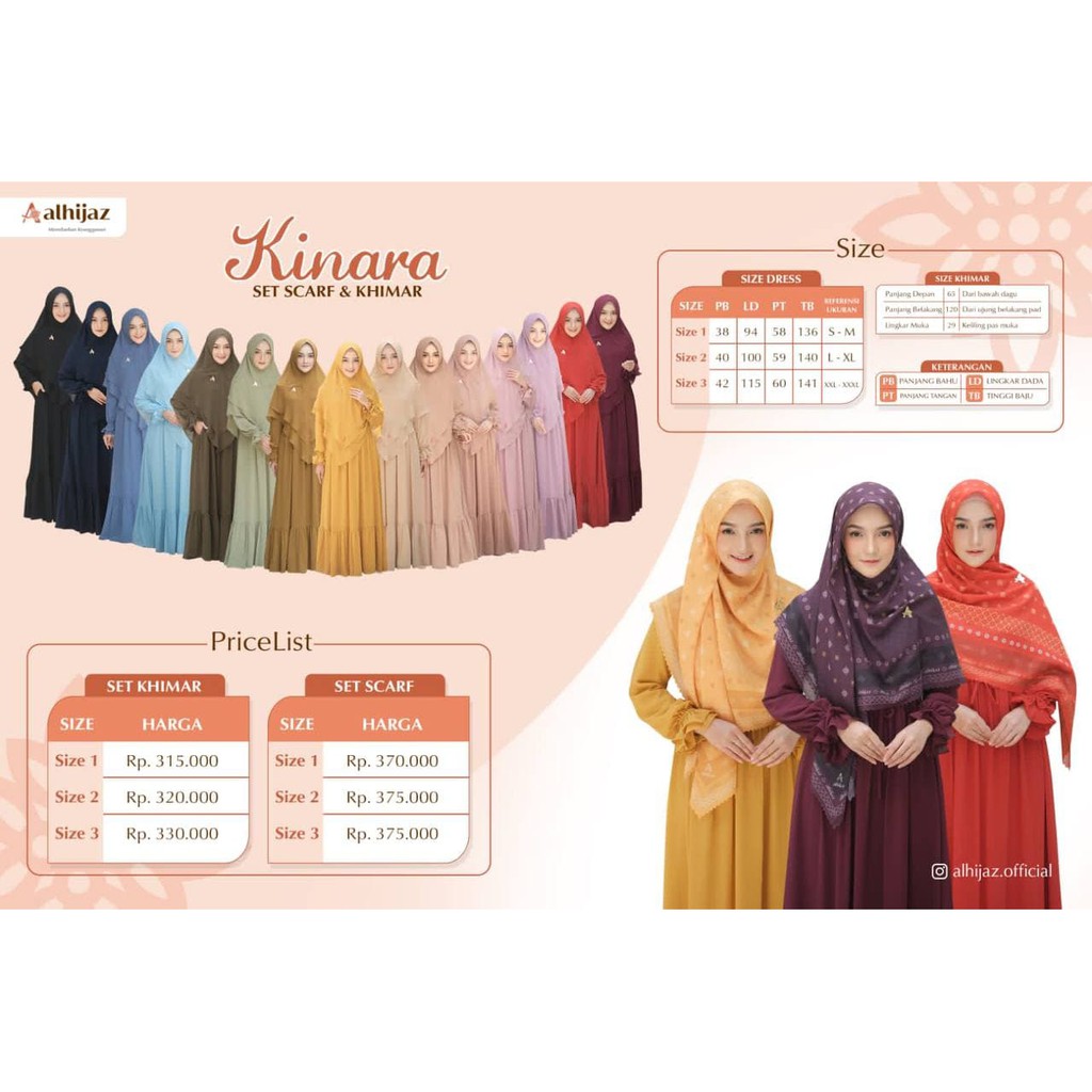 KINARA SET SCARF BY ALHIJAZ (PRE ORDER)