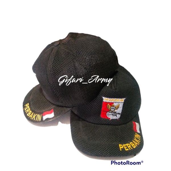 Topi Perbakin / topi jala Perbakin / topi bordir