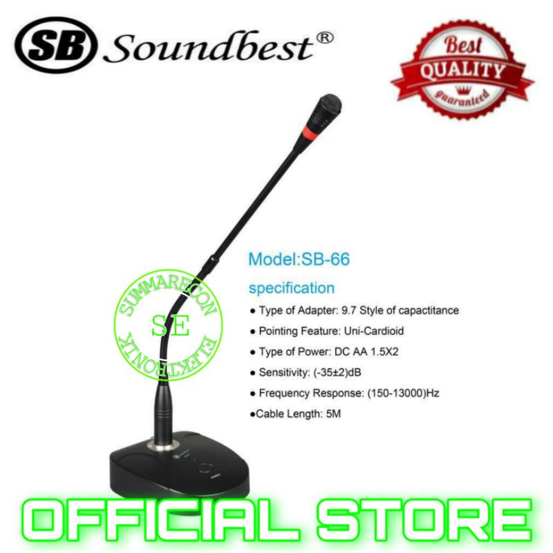 mic kabel meja podium soundbest sb66 original mic meja podium conference