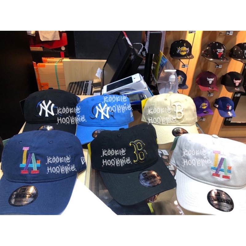 [Ready Stock] New Era x BTS ball cap black swan dynamite butter topi