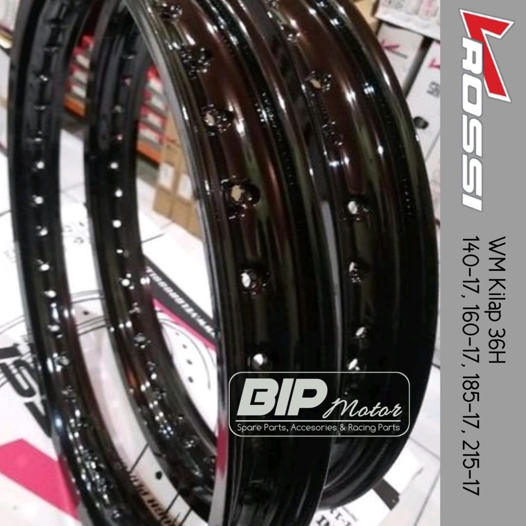 VELG ROSSI WM HITAM KILAP RING 17 140, 160, 185, 215