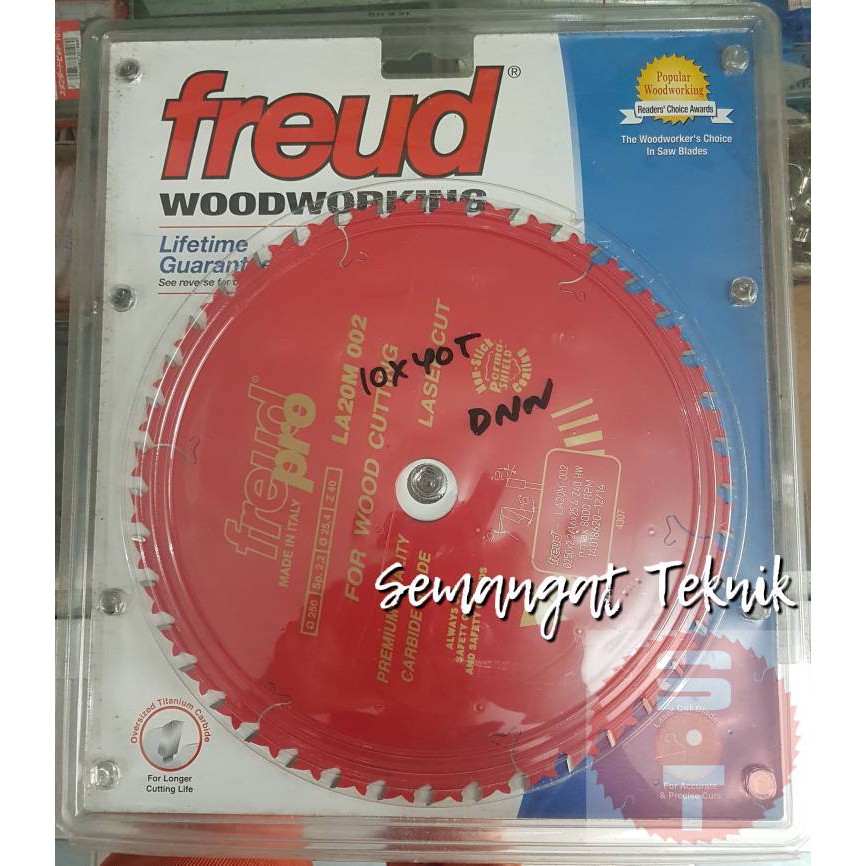 PISAU GERGAJI CIRCULAR SAW BLADE 10" Inch X 40 T GIGI FREUD ITALY