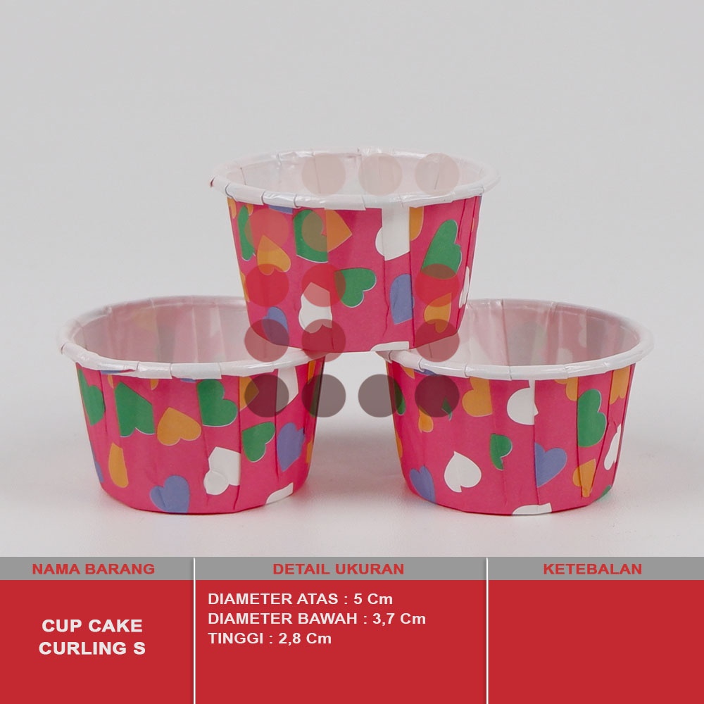 CUP CAKE  / CAKE CASES CURLING S ISI 100 PCS