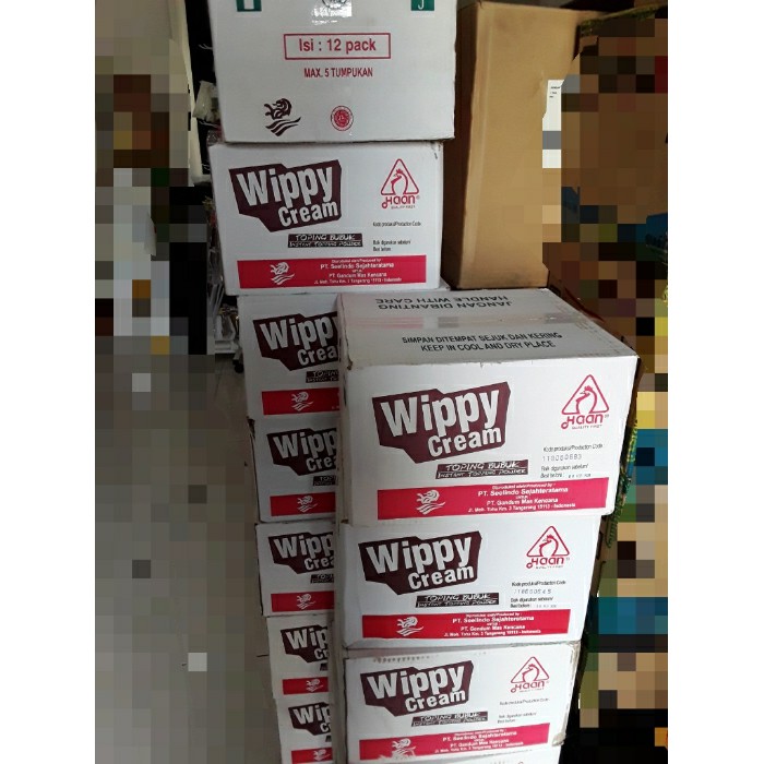 

Grosir Whip cream Haan wippy whipping 12pc x 400gram Promo