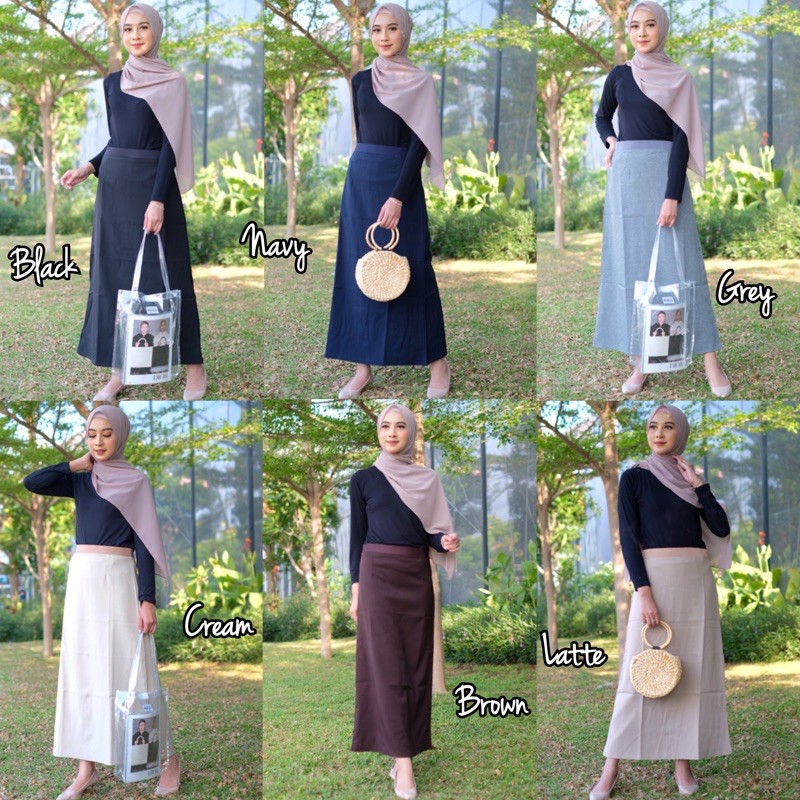 ROK KANTOR / WORK SKIRT - M L XL XXL L3 L4 L5 ROK FORMAL JUMBOSIZE - ROK KANTOR - MAHASISWA