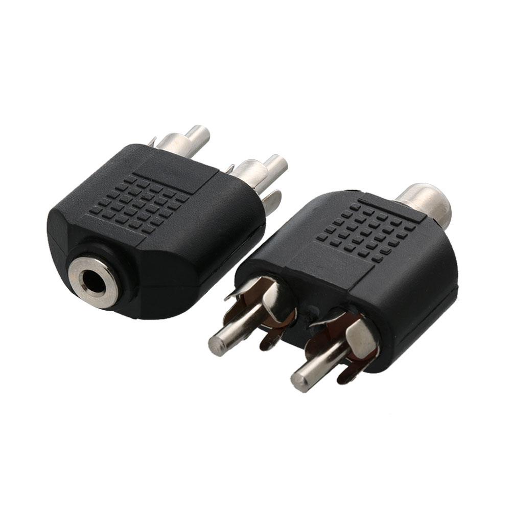 POPULAR Populer 2pcs Adaptor Audio Interconnects Aksesoris Video TV Y Splitter