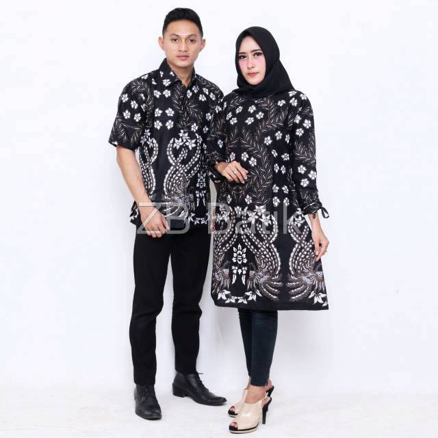 ZB Batik - Maura Couple - Sania Ruffle Batik Couple Ori Ndoro Jowi Garansi Termurah Shopee