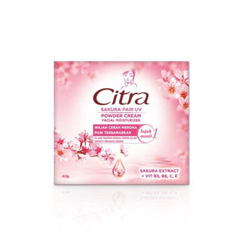 Citra Powder Cream Moisturizer Krim Wajah Sakura Glow UV 40 gr