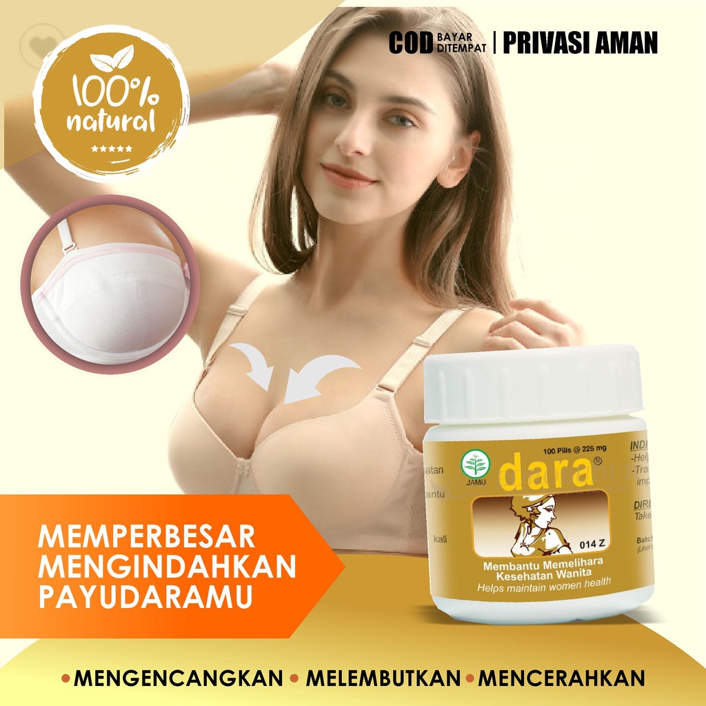 Borobudur Herbal Dara 100 pil - Herbal Pembesar & Pengencang payudara