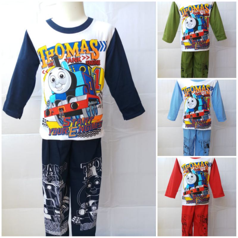 PIYAMA BAJU TIDUR ANAK LAKI LAKI KARAKTER THOMAS BISA COD