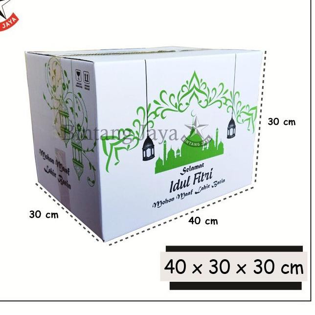 

Promo >> PROMO KARDUS LEBARAN / BOX PARCEL / PAKET SEMBAKO / DUS IDUL FITRI / HAMPERS - 40 X 30 X 30