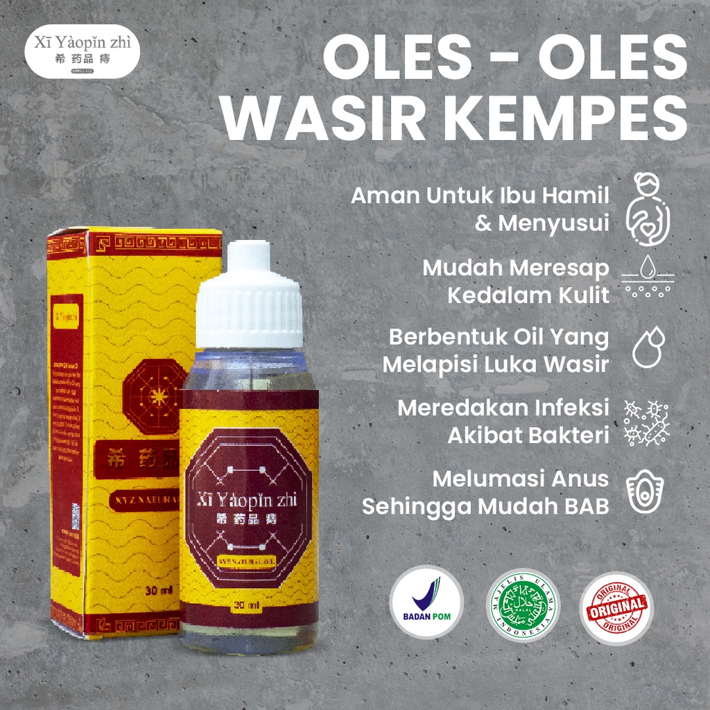 Xi Yaopin Zhi Oil Wasir Ambeyen Ambeien Ambeiyen Oles Tanpa Operasi Kempeskan Benjolan Ampuh Aman Tanpa Efek Samping
