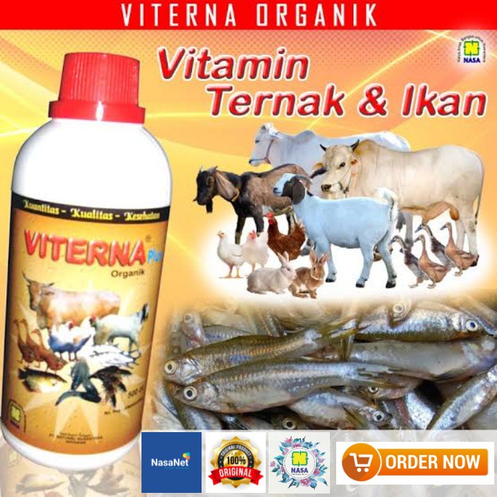 COD - VITERNA PLUS - VITAMIN TERNAK NASA - VITAMIN SAPI KAMBING AYAM BEBEK - VITERNA 500CC