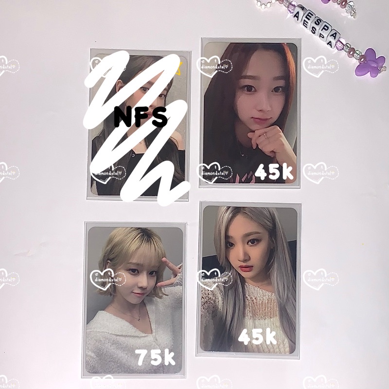 pc photocard invitational selfie card clio  aespa karina ningning giselle winter