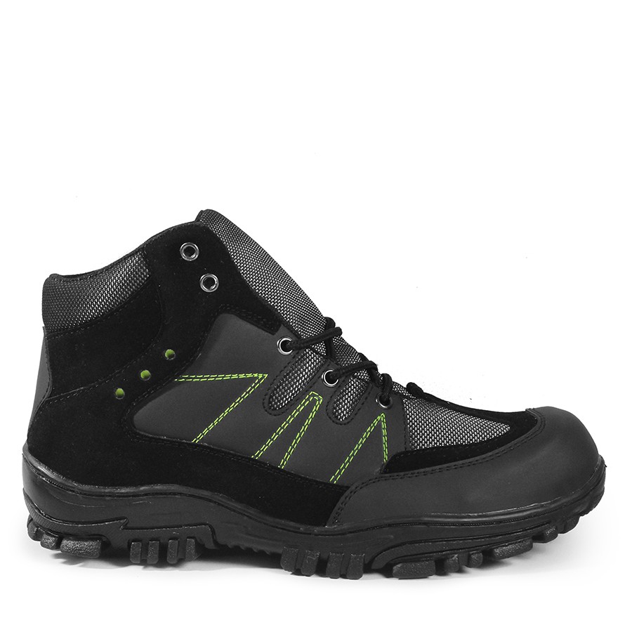 Sepatu pria Boots Crocodile maung Sepatu sintetis safety boots -hitam