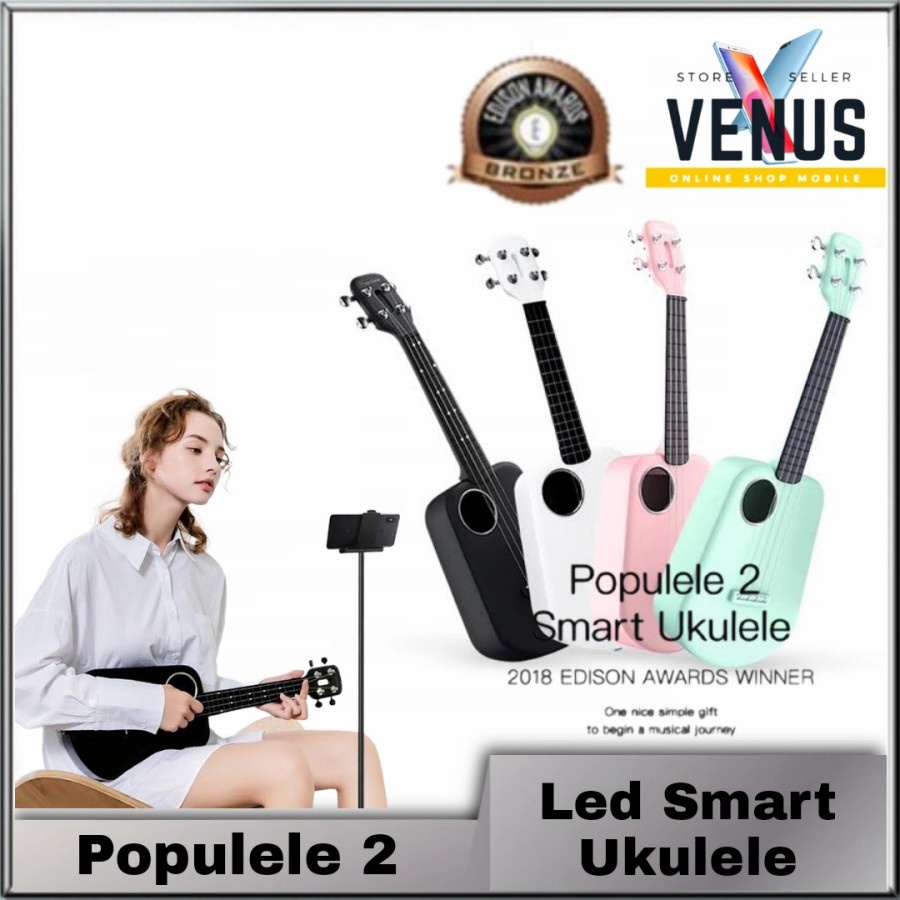 Populele 2 23 Inch with LED Bluetooth USB Guitar - Smart Ukulele