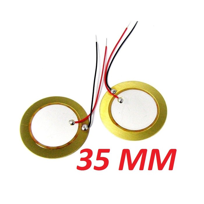 35mm Piezo Elements buzzer Sounder Sensor Trigger Drum Disc + kabel