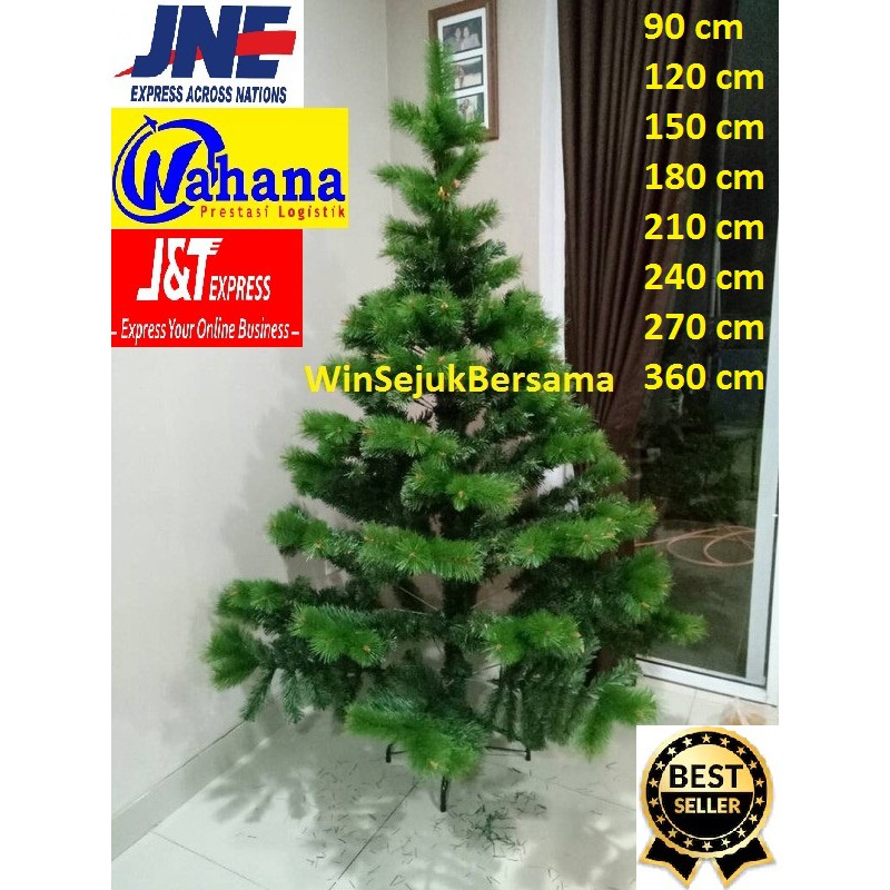 Pohon Natal 2.4 meter Tanpa Accesories / Pohon Natal 8 feet (JNE / WAHANA / J&T / SICEPAT)