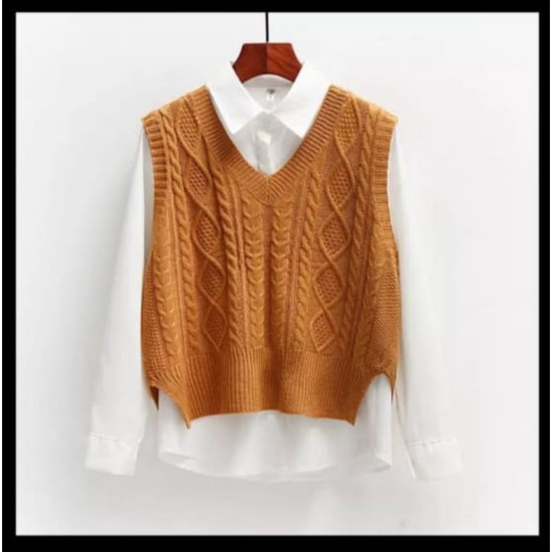 FX SHOP VEST AIKO CABLE KNIT / ROMPI RAJUT