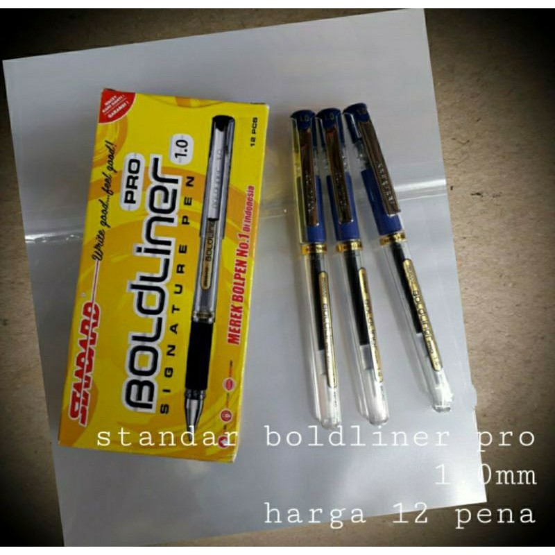 

Pulpen standard boldliner pro 1.0mm harga untuk 12 pena