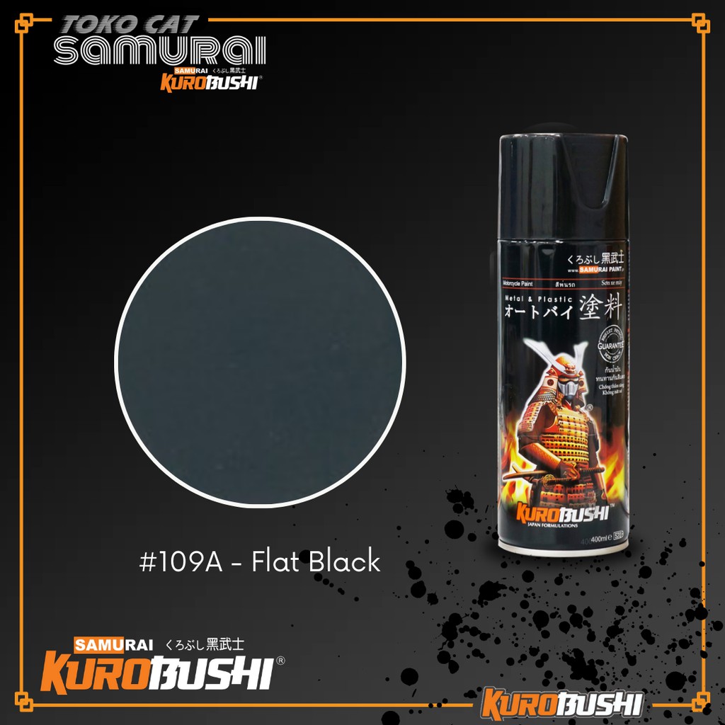 

Cat Samurai Paint 109A Hitam Doff / Flat Black Standard 400 ml