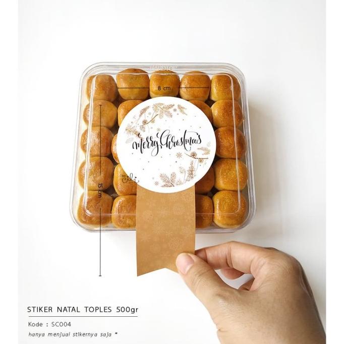 

(SC04) stiker natal christmas untuk toples 500gr (uk 8x15cm)