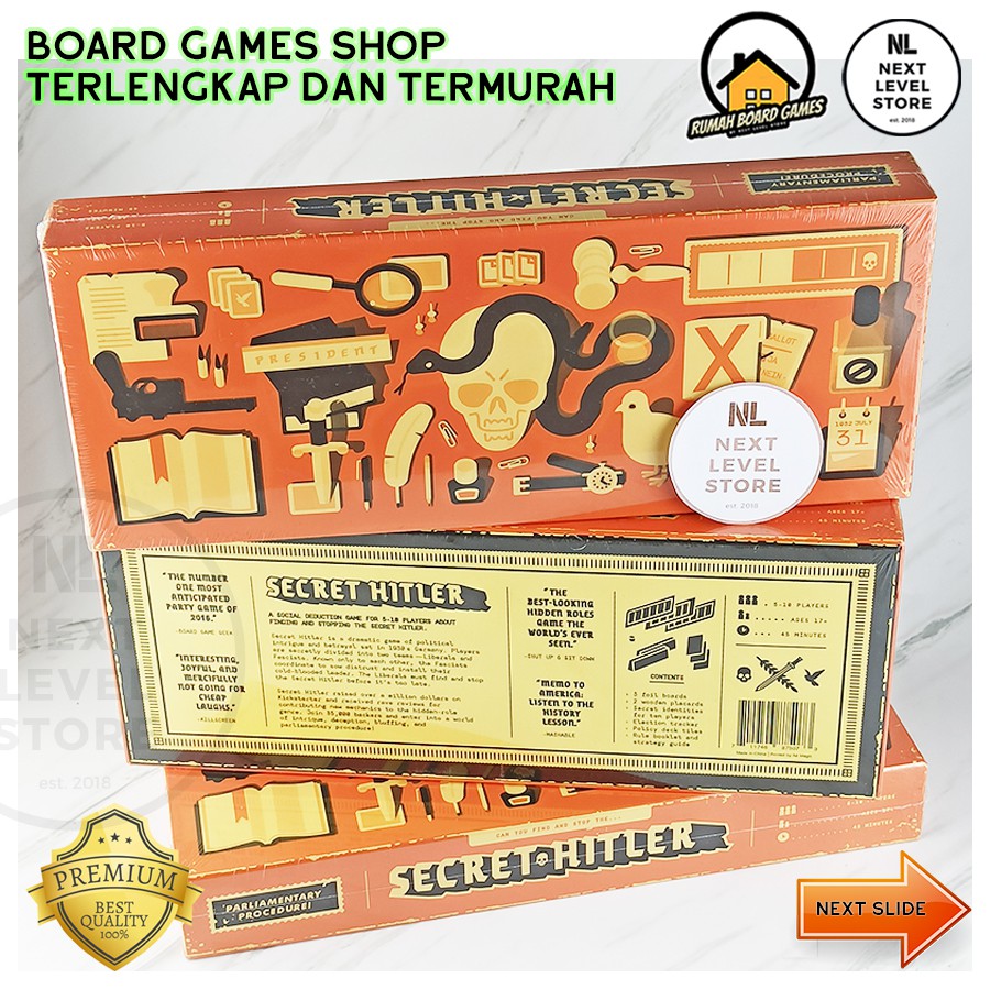 Secret Hitler Board Game - ANTI HUMAN CARD Board Games Card Game NEW READY STOCK