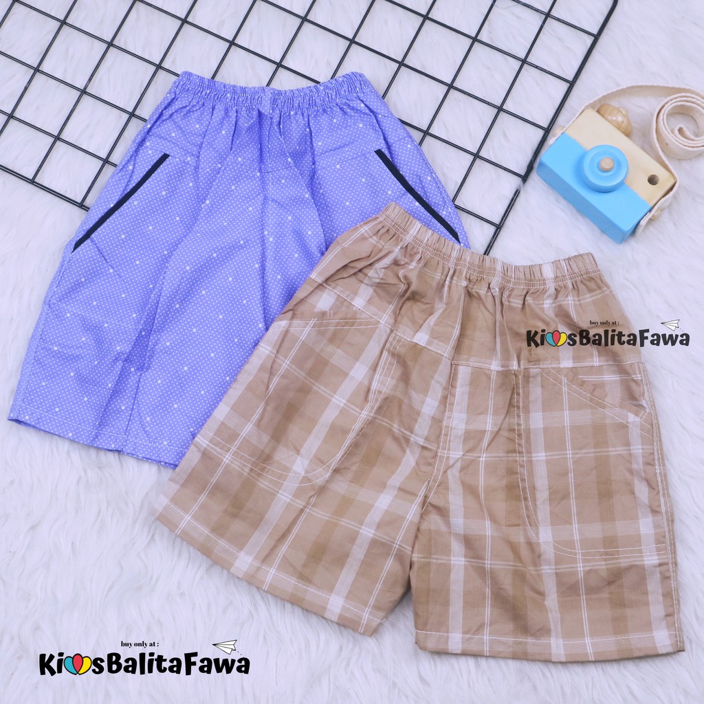 Celana Hawai uk 1-2 Tahun / Bahan Katun Celana Pendek Anak Pants Main Polos Murah Adem