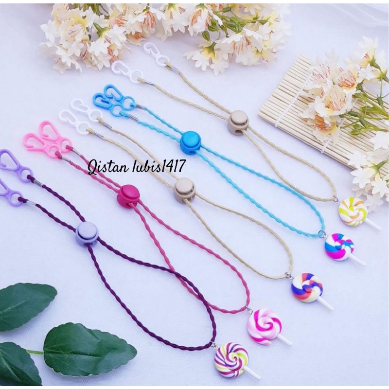 Strap mask bandul lollipop beli 10 free 2