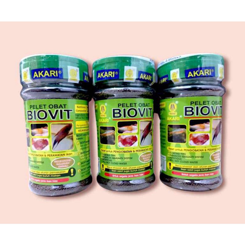 Makanan Ikan Pellet Obat AKARI AA BIOVIT 100GR