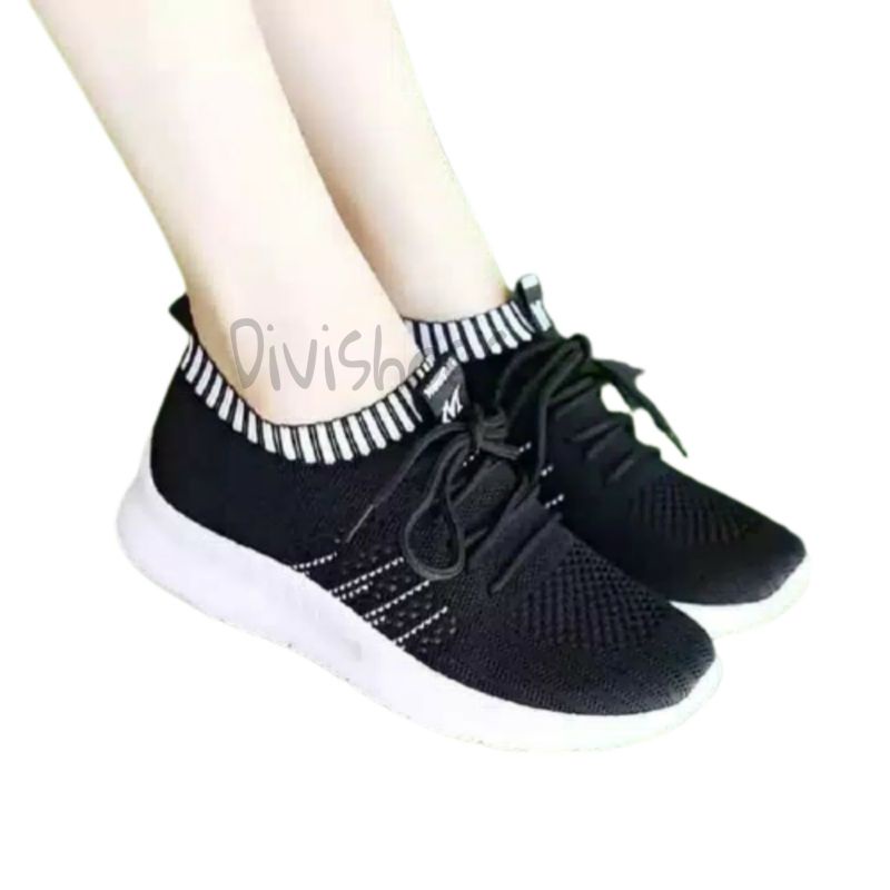 CUCI GUDANG SEPATU SNEAKER WANITA SLIPON HPD473 ada 3 warna (FOTO ASLI) sepatu santai kasual simple