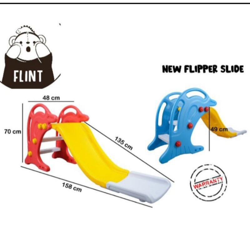 Chick fun eco flipper slide mainan prosotan indoor outdoor mini slide mainan anak merah biru baby