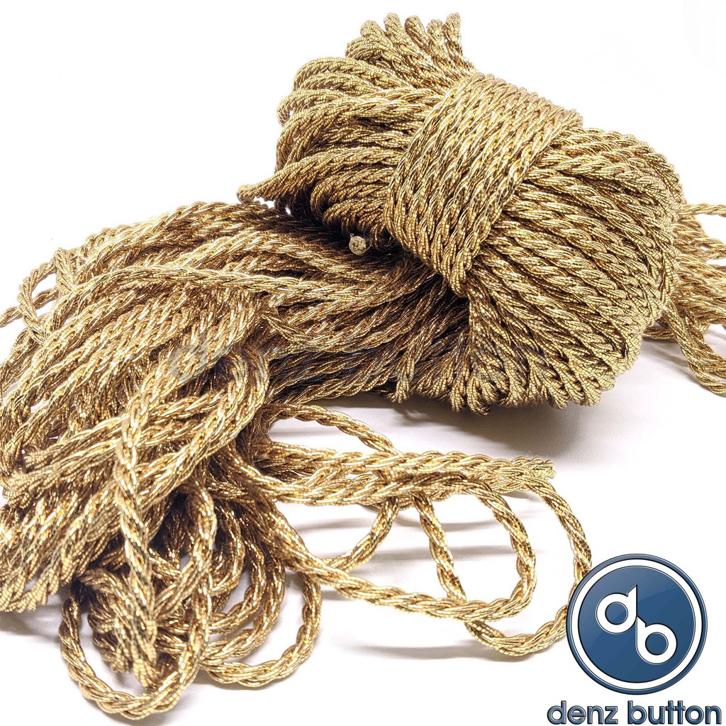 45 METER TALI KUR TAMBANG EMAS 5 MM GOLD ROPE PAPERBAG SOUVENIR