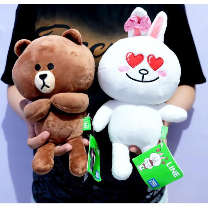 Boneka Line Brown Dan Cony Label Resmi Kado Couple Souvenir