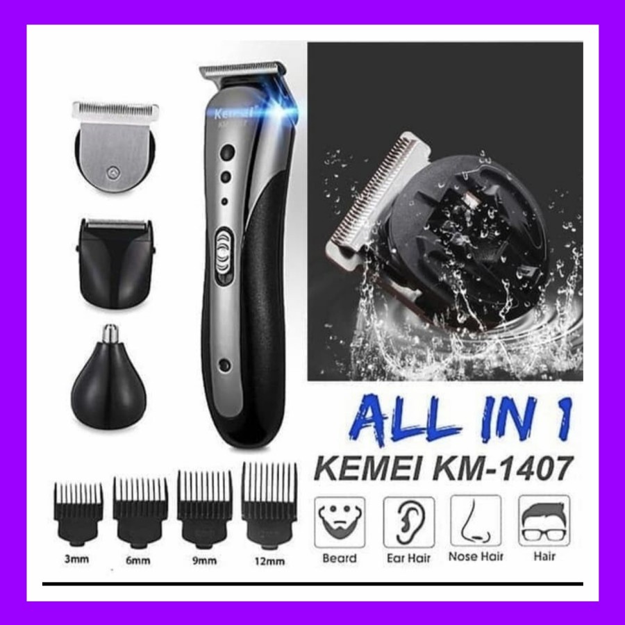 Kemei KM1407 Cukuran Rambut Kumis Jenggot Hidung Hair Clipper KM 1407