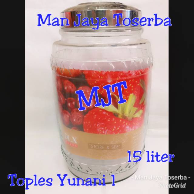 Toples asinan / Toples kaca kerupuk Yunani 1